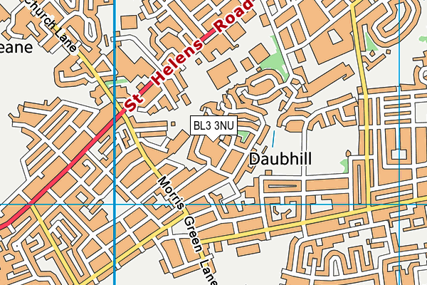 BL3 3NU map - OS VectorMap District (Ordnance Survey)