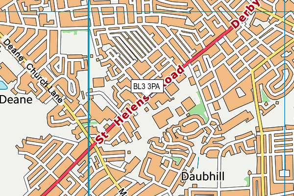 BL3 3PA map - OS VectorMap District (Ordnance Survey)