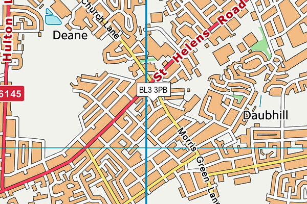 BL3 3PB map - OS VectorMap District (Ordnance Survey)