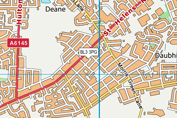 BL3 3PG map - OS VectorMap District (Ordnance Survey)