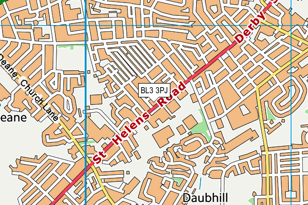 BL3 3PJ map - OS VectorMap District (Ordnance Survey)