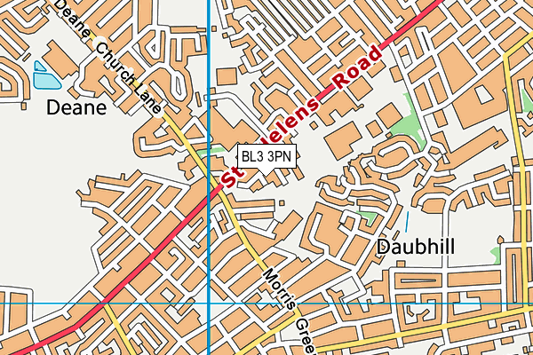 BL3 3PN map - OS VectorMap District (Ordnance Survey)
