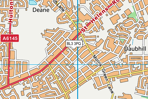 BL3 3PQ map - OS VectorMap District (Ordnance Survey)