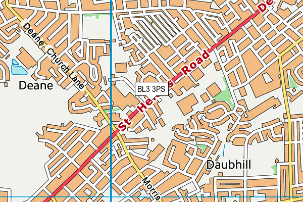 BL3 3PS map - OS VectorMap District (Ordnance Survey)