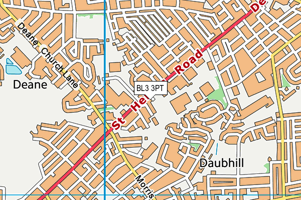 BL3 3PT map - OS VectorMap District (Ordnance Survey)