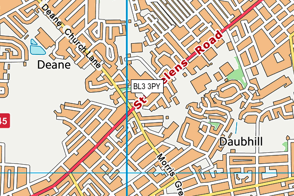 BL3 3PY map - OS VectorMap District (Ordnance Survey)