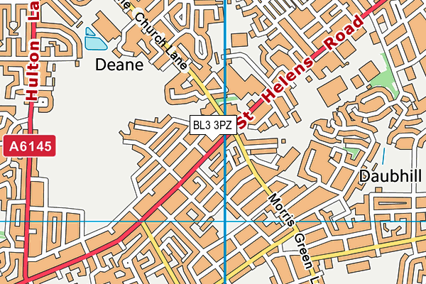 BL3 3PZ map - OS VectorMap District (Ordnance Survey)
