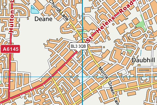BL3 3QB map - OS VectorMap District (Ordnance Survey)