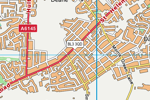 BL3 3QD map - OS VectorMap District (Ordnance Survey)
