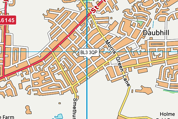 BL3 3QP map - OS VectorMap District (Ordnance Survey)