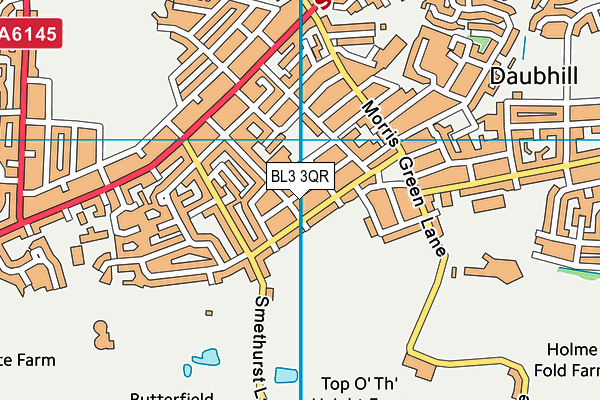 BL3 3QR map - OS VectorMap District (Ordnance Survey)