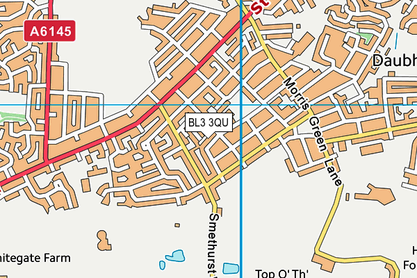 BL3 3QU map - OS VectorMap District (Ordnance Survey)