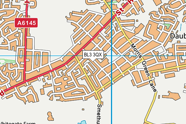 BL3 3QX map - OS VectorMap District (Ordnance Survey)
