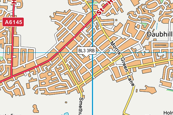 BL3 3RB map - OS VectorMap District (Ordnance Survey)