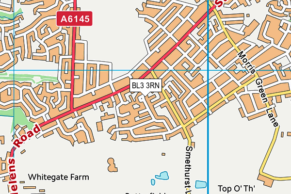 BL3 3RN map - OS VectorMap District (Ordnance Survey)