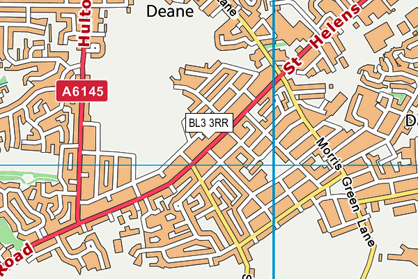 BL3 3RR map - OS VectorMap District (Ordnance Survey)