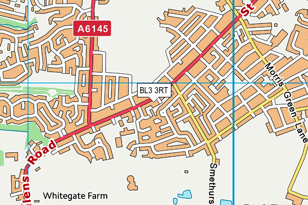 BL3 3RT map - OS VectorMap District (Ordnance Survey)