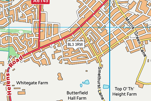 BL3 3RW map - OS VectorMap District (Ordnance Survey)