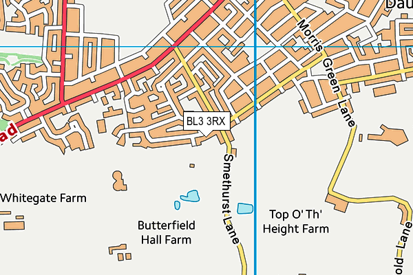 BL3 3RX map - OS VectorMap District (Ordnance Survey)