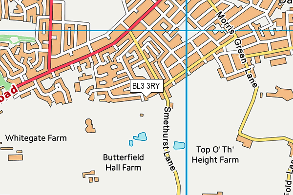 BL3 3RY map - OS VectorMap District (Ordnance Survey)