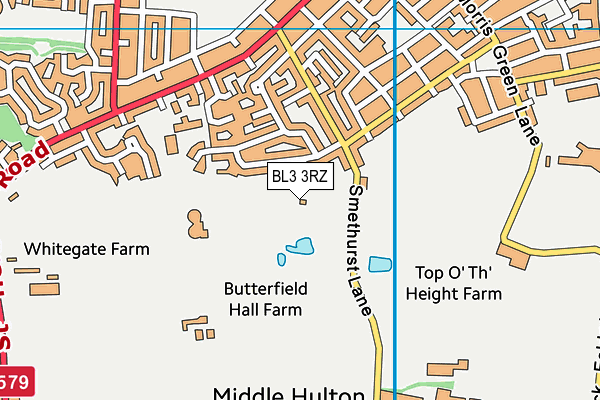 BL3 3RZ map - OS VectorMap District (Ordnance Survey)