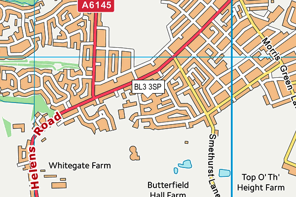 BL3 3SP map - OS VectorMap District (Ordnance Survey)