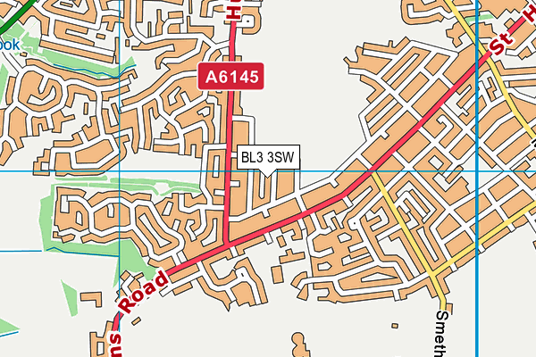 BL3 3SW map - OS VectorMap District (Ordnance Survey)