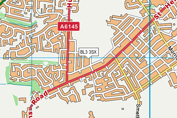 BL3 3SX map - OS VectorMap District (Ordnance Survey)