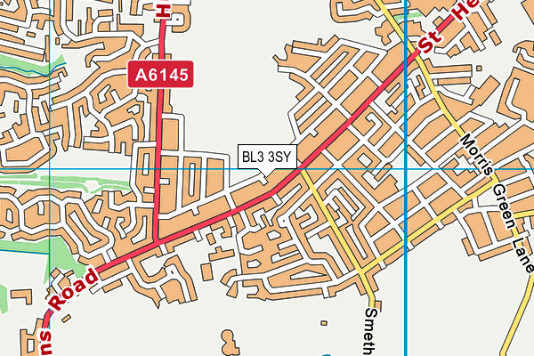 BL3 3SY map - OS VectorMap District (Ordnance Survey)