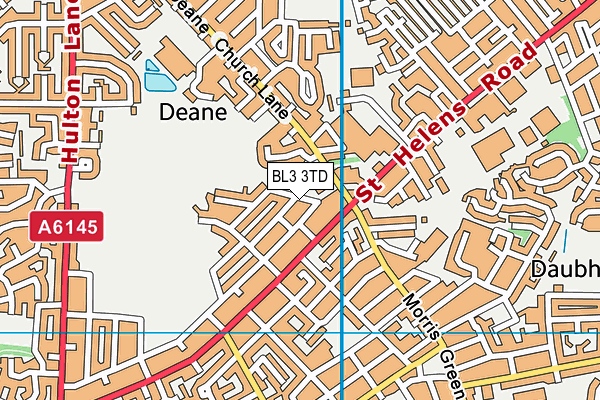 BL3 3TD map - OS VectorMap District (Ordnance Survey)