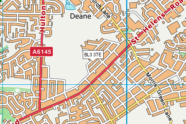 BL3 3TE map - OS VectorMap District (Ordnance Survey)