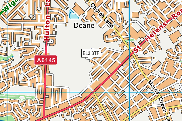 BL3 3TF map - OS VectorMap District (Ordnance Survey)