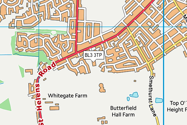 Heathfield Primary School map (BL3 3TP) - OS VectorMap District (Ordnance Survey)