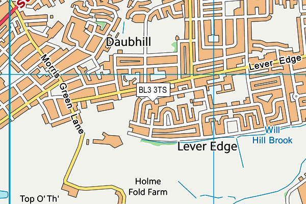 BL3 3TS map - OS VectorMap District (Ordnance Survey)