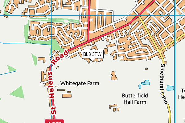BL3 3TW map - OS VectorMap District (Ordnance Survey)