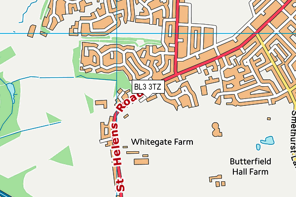 BL3 3TZ map - OS VectorMap District (Ordnance Survey)