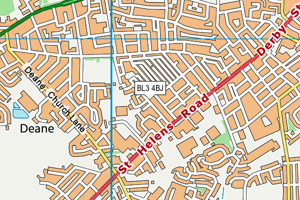 BL3 4BJ map - OS VectorMap District (Ordnance Survey)