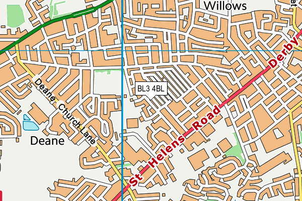 BL3 4BL map - OS VectorMap District (Ordnance Survey)