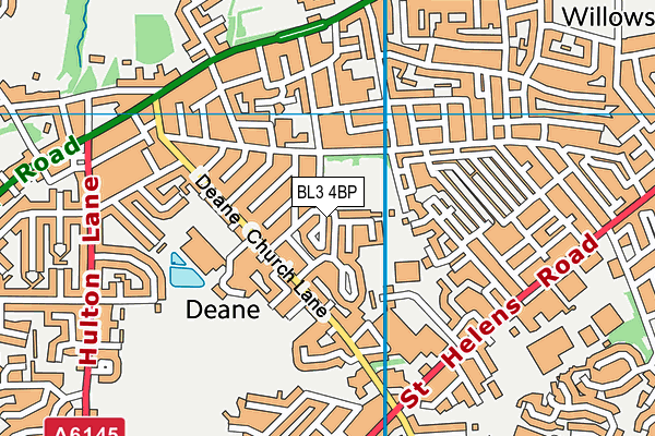 BL3 4BP map - OS VectorMap District (Ordnance Survey)