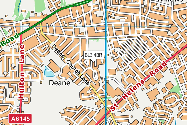 BL3 4BR map - OS VectorMap District (Ordnance Survey)