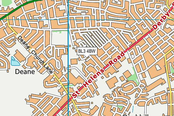 BL3 4BW map - OS VectorMap District (Ordnance Survey)