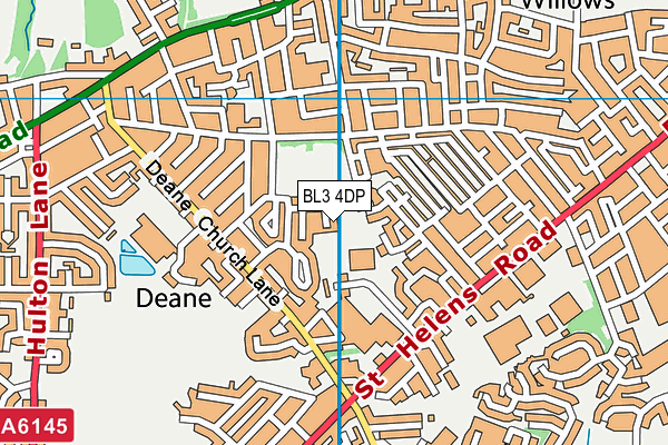 BL3 4DP map - OS VectorMap District (Ordnance Survey)
