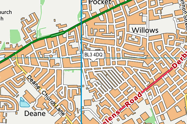 BL3 4DQ map - OS VectorMap District (Ordnance Survey)