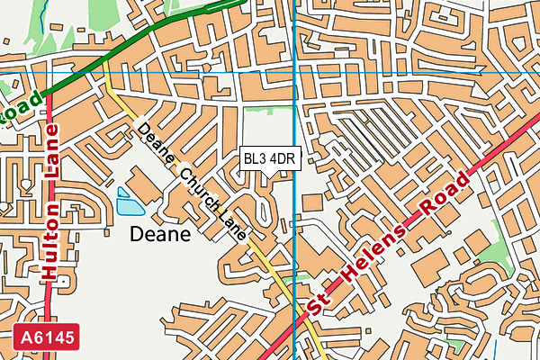 BL3 4DR map - OS VectorMap District (Ordnance Survey)