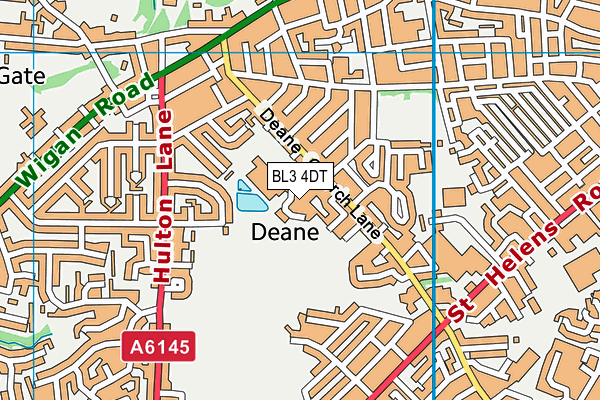 BL3 4DT map - OS VectorMap District (Ordnance Survey)