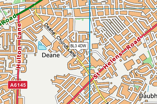 BL3 4DW map - OS VectorMap District (Ordnance Survey)