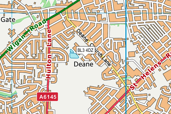 BL3 4DZ map - OS VectorMap District (Ordnance Survey)