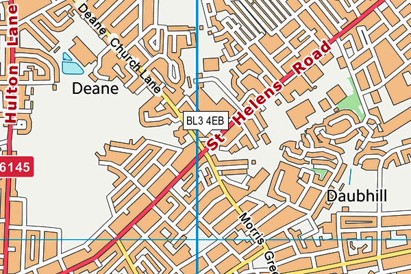 BL3 4EB map - OS VectorMap District (Ordnance Survey)