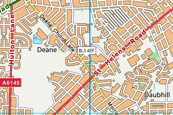 BL3 4EF map - OS VectorMap District (Ordnance Survey)