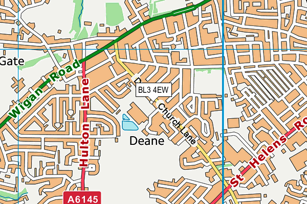 BL3 4EW map - OS VectorMap District (Ordnance Survey)
